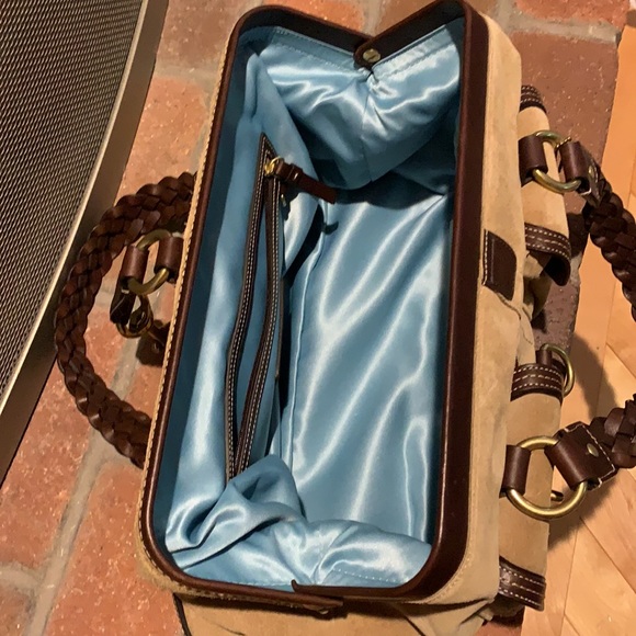 Coach Daphne Suede & Leather Satchel - Picture 6 of 7